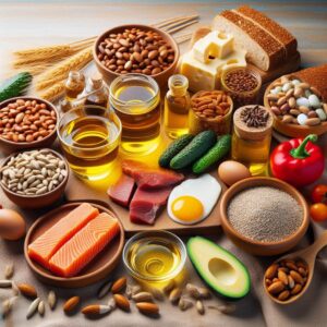 Examples of a healthy diet, rich in nutrients for hair growth